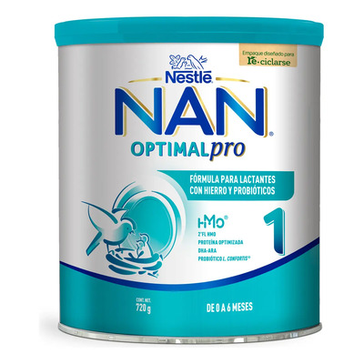 NAN 1 Optimal Pro Fórmula Para Lactantes con Hierro y Probióticos, De 0 a 6 Meses, Lata de 720 g | MercadoLibre