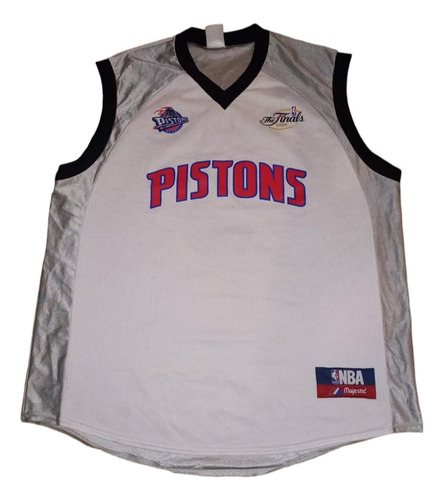 Camiseta De Los Pistons Nba Final 2004 Majistc #3 Wallace 