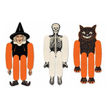 Los Bailarines De Tejido Beistle Vintage Halloween 3 Piezas,