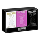 Moschino Mini Set De Regalo De Trío De Perfumes De Juguete.