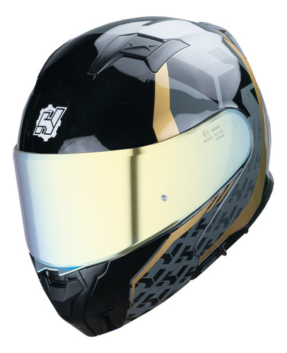 Casco Abatible Moto Hax Amatista Certificacion Eur 06 Lente