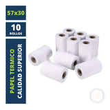 Rollo Papel Termico Fiscal Controlador 57x30 Pack 10 Unid