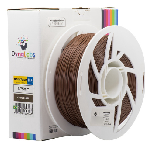 Filamento Pla Boutique Dynalabs 1.75mm 1kg Chocolate