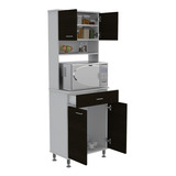 Mueble Cocina Kitchen 60 Rta Blanco + Wengue