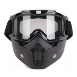 Óculos Máscara Moto Para Capacete Aberto Visor Transparente