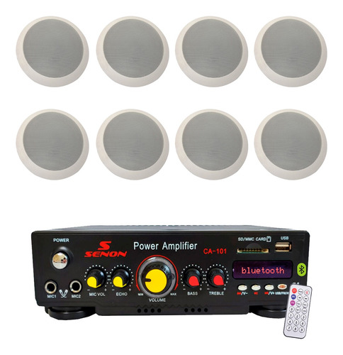 Combo Amplificador Ca101 +8 Parlantes Embutir 6' Moon Roof6