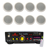 Combo Amplificador Ca101 + 8 Parlantes Embutir 6' Moon Roof6