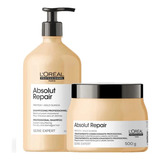 Loreal Absolut Repair Gold Quinoa Shampoo 750ml+ Masc 500g