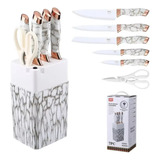 Set X7 Cuchillos De Cocina Recubierto Cerámica