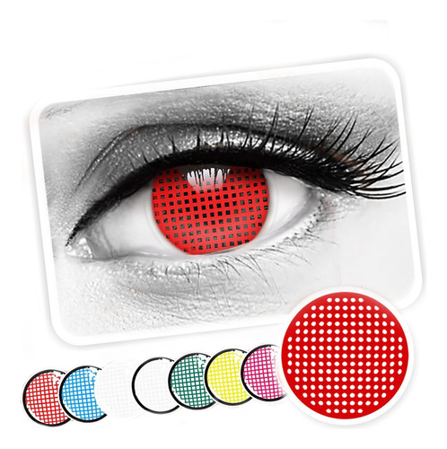 ¡ Crazy Lentes Blind Fx Mosca Mesh Rojo Nublan Visión !!