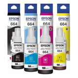 Tinta Epson T664  Kit 4 Colores Originales