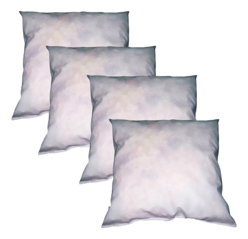 Pack 4 Almohadones Rellenos 40x40 Con Copos De Goma Espuma