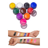 Kit 10 Tinta Facial Cremosa Colormake Maquiagem Fantasia 