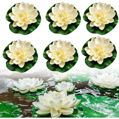 10pcs Flores Flotantes De Loto Artificial De Espuma Adornos | MercadoLibre