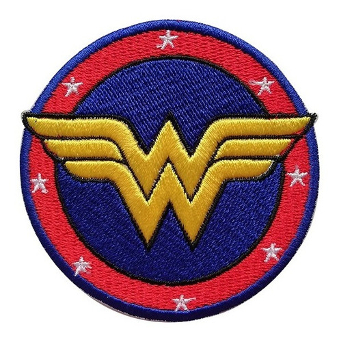 Parche  Bordado  Wonder Woman Parche Mujer Maravilla Rojo