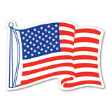 Imán De La Bandera Americana Que Agita El Mini