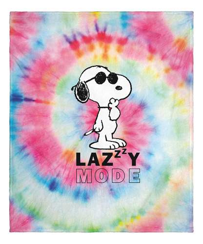 Manta Intimo Peanuts Snoopy Joe Cool Tie Dye Lazy Mode Silk 