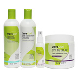 Deva Curl No Poo+ One Condition+ Styling Cream E Set It Free