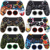 Capa Case Personalizado Para Ps4 Controle Protetora + 2 Grip