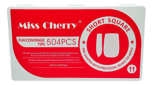 Caja Tips Miss Cherry Completos (press On) Natural 504 Pzs