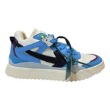 Tenis Off White Sponge Mid - Blue