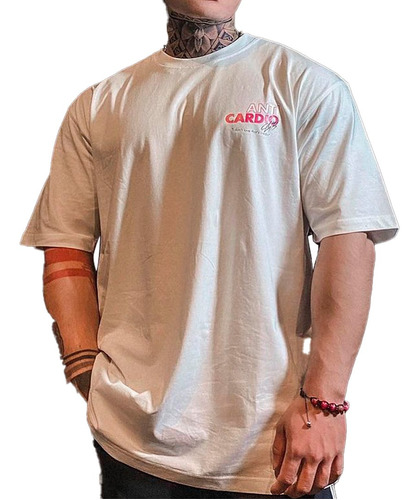 Camiseta Camisa Oversized Básica Not Cardio Academia Top