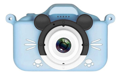 Camara Fotografica Niños Diseño Mickey Mouse Color Azul Acero