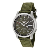 Reloj Seiko 5 Snk805k2 Automático 37mm Nato Verde