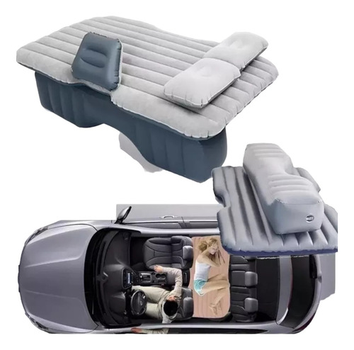 Colchon Inflable + Compresor 12v + 2 AlmohadasAuto Carro