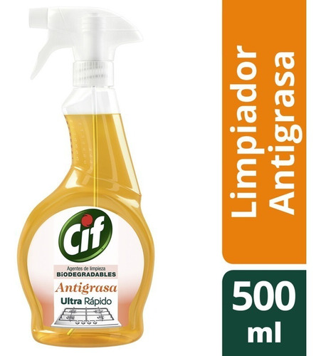 Limpiador Líquido Cif Antigrasa Biodegradable 500 Ml Gatillo