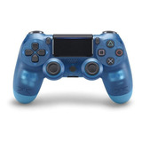 Joystick Inalámbrico Control Compatible Ps4 Transparente Ax® Color Azul Transparente