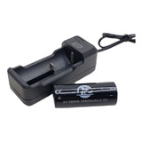 Kit Bateria Recarregável 3,7v Carregador 18650 26650 Bi-volt