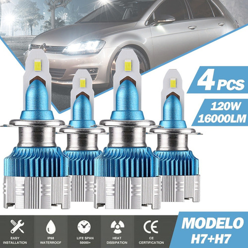 Kit Faros Auto Led 16000lm Csp Para Vw Luz Alta Y Baja