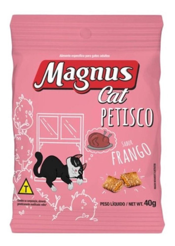 Petisco Magnus Cat Frango Gato 40g Pastelzinho Nuggets Snack