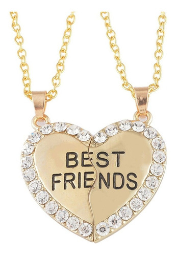 Collar Best Friends - Amistad Mejores Amigas Mejor Corazón  