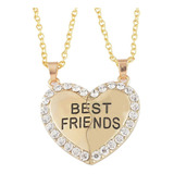 Collar Best Friends - Amistad Mejores Amigas Mejor Corazón  