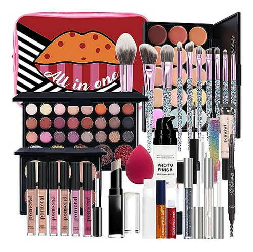 Kit De Maquillaje Completo Para Mujeres: Sombras, Delineador