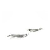 Brinco De Prata 925 Ear Cuff Estilo Pena