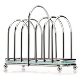 Victorian Toast Rack With Frosted Glass Base By Cks