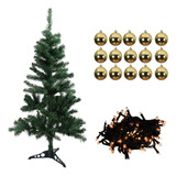 Árvore De Natal Decorada Completa Com Enfeites E Led 60cm