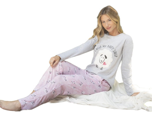 Pijama Casaca Jersey Pantalón Modal Estampado Lencatex 24300