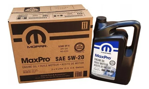 Aceite De Motor Mopar Sinttico 5w-20 Para Jeep 5l Foto 2