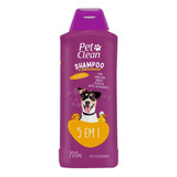 Shampoo 5x1 Cães E Gato Banho E Tosa Cães Pet Clean 700ml