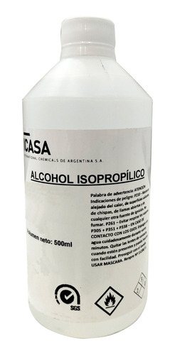 Alcohol Isopropílico 500cc Máxima Pureza 99%  P/ Electrónica