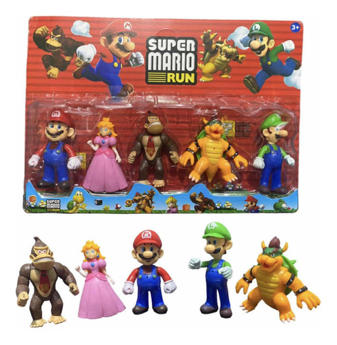 Kit 5 Bonecos Filme Super Mario Bros Luigi Browse Cartelado