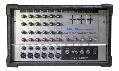 Consola Monofónica 6 Canales Avc  200 Watts