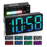 Reloj Rgb Dinámico: Reloj De 7 Alarmas Para Dormitorio Con 8