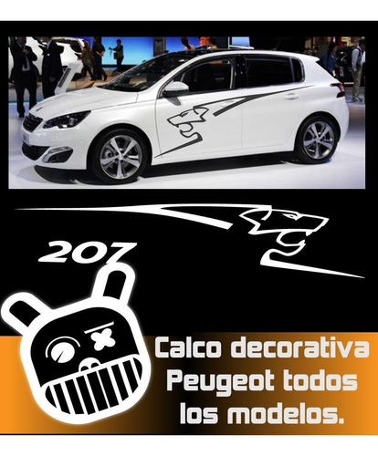 Calco Decorativa Lateral Peugeot Adaptable Varios Autos!!