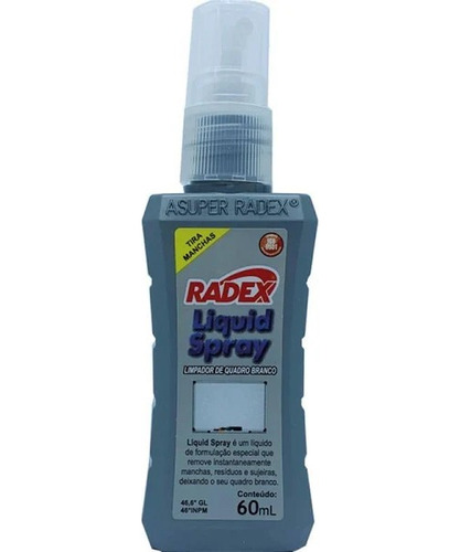 Produto Para Limpeza Quadro Branco Spray 60ml. Radex