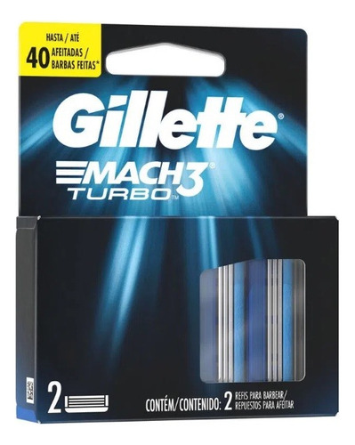 Gillette Repuestos Para Afeitar Mach3 Turbo X2 Unid